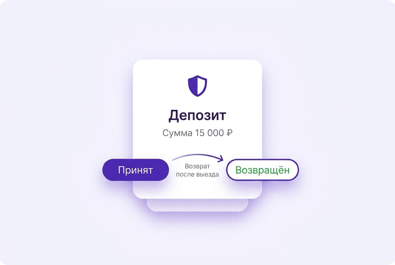 Карточка депозита со статусами «Принят» и «Возвращён»